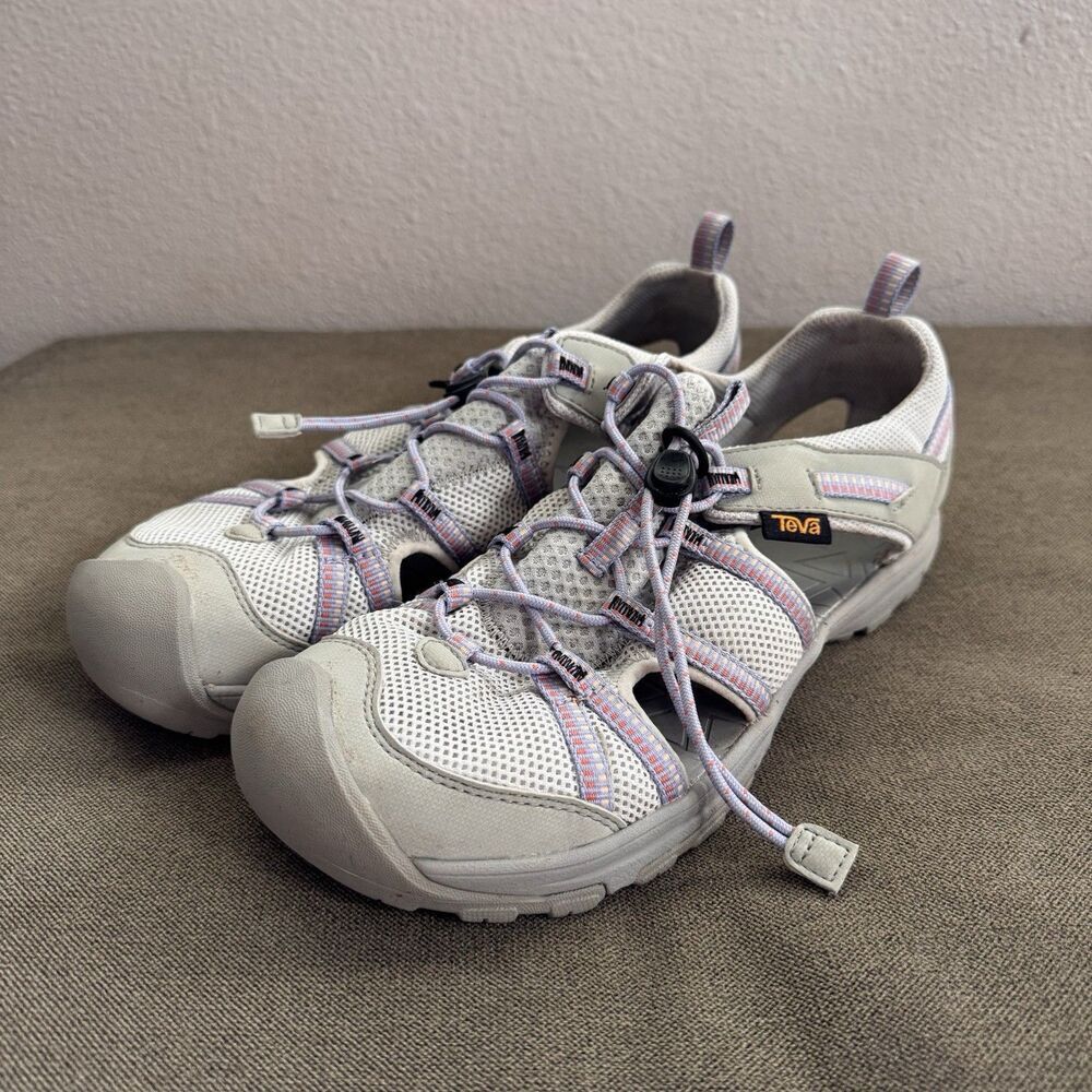 Teva Sandals Kids Youth Size 6 Manatee Hiking Water Shoes Grey Purple Closed Toe